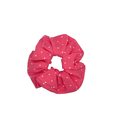 Rosy Dot Scrunchie