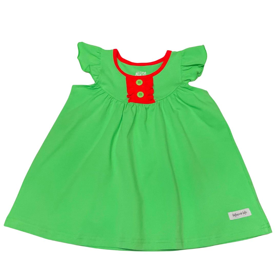 18" DOLL Grinchy Christmas Pretty Pearl dress