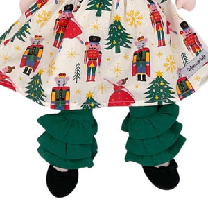 18" Winter Green Rosie Ruffle Doll Pants