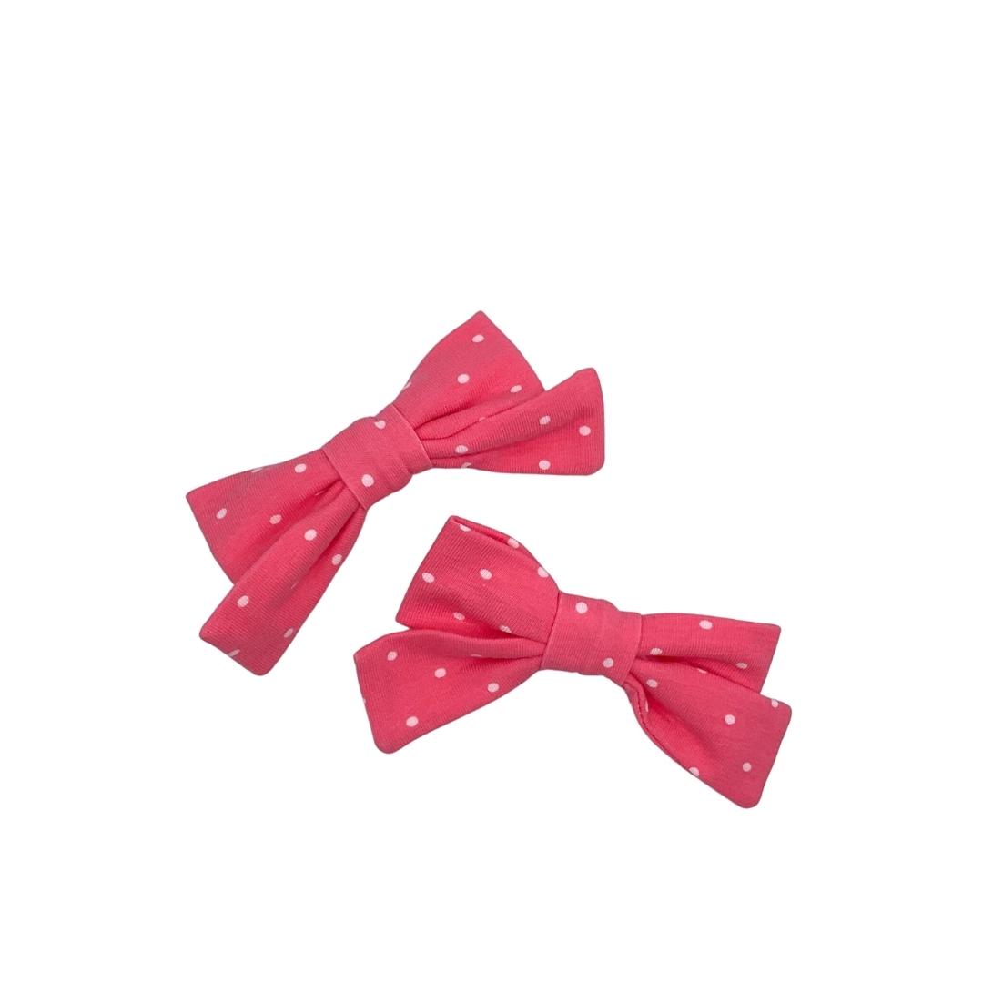 Rosy Dot Bitty Bow Sets