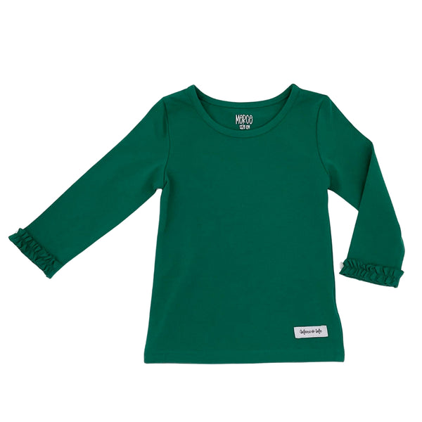 Bess Long Sleeve Tees in Winter Green