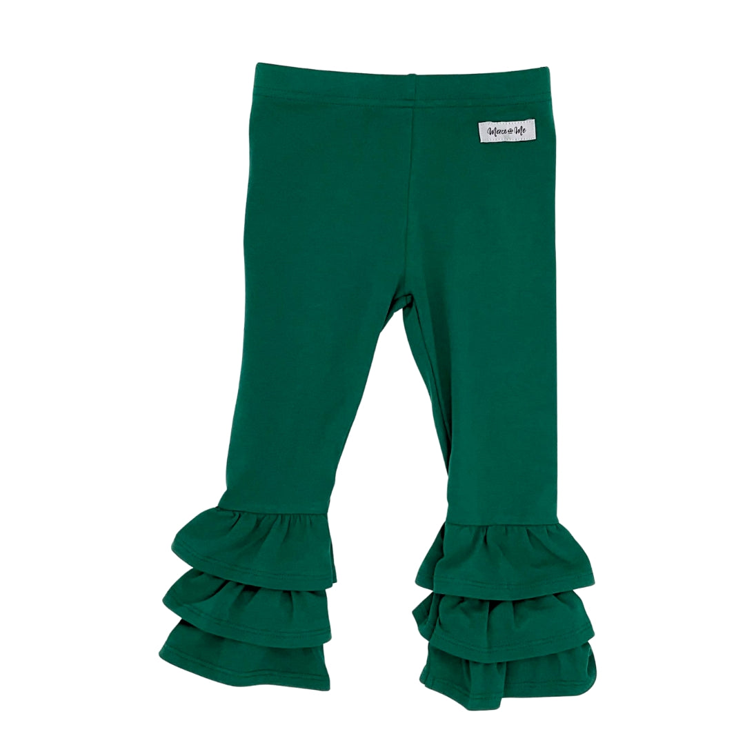 Winter Green Rosie Ruffle Pants