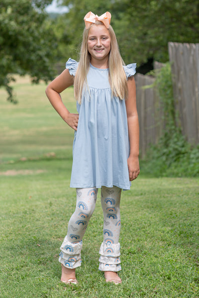 Cadet Blue Pretty Pearl Dress